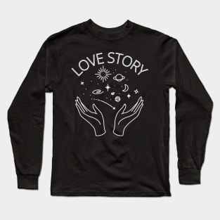 love story on the space hand Long Sleeve T-Shirt